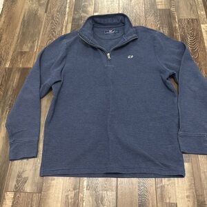 Vineyard Vines Men's Blue Zip-Up Sweater